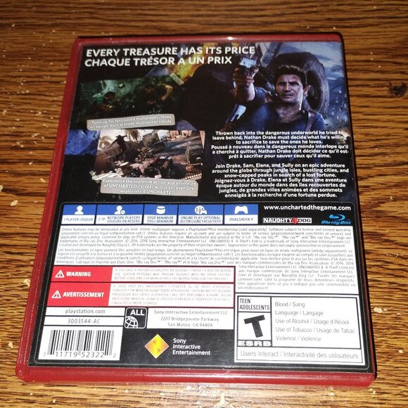 Uncharted 4: A Thief's End (Sony PlayStation 4, PS4, 2016) - Picture 3 of 3